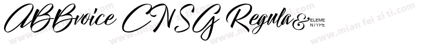 ABBvoice CNSG Regula字体转换